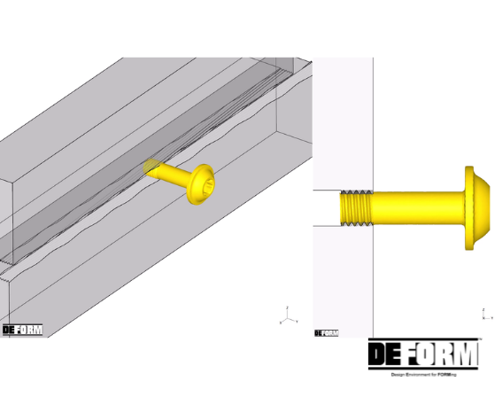 simulazione rullatura filetti con DEFORM