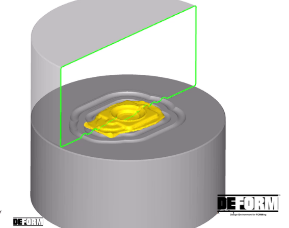 simulazione stampaggio a caldo con DEFORM