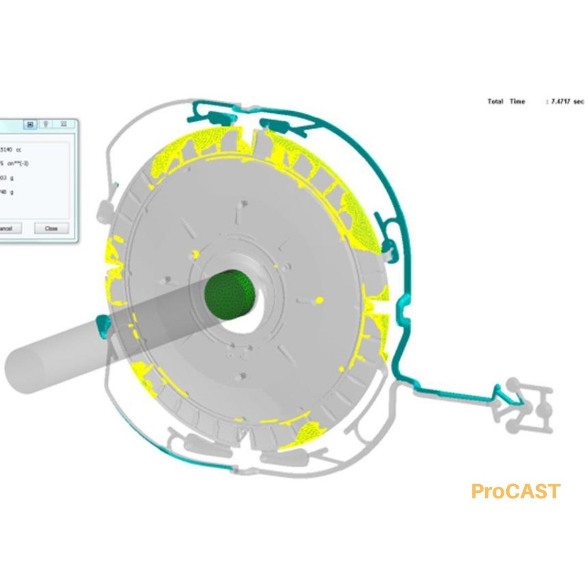 simulazione pressocolata sottovuoto con software ProCAST