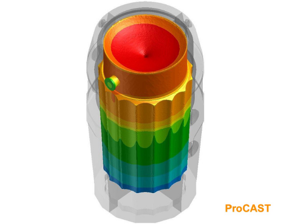 Simulazione colata lingotti con software ProCAST