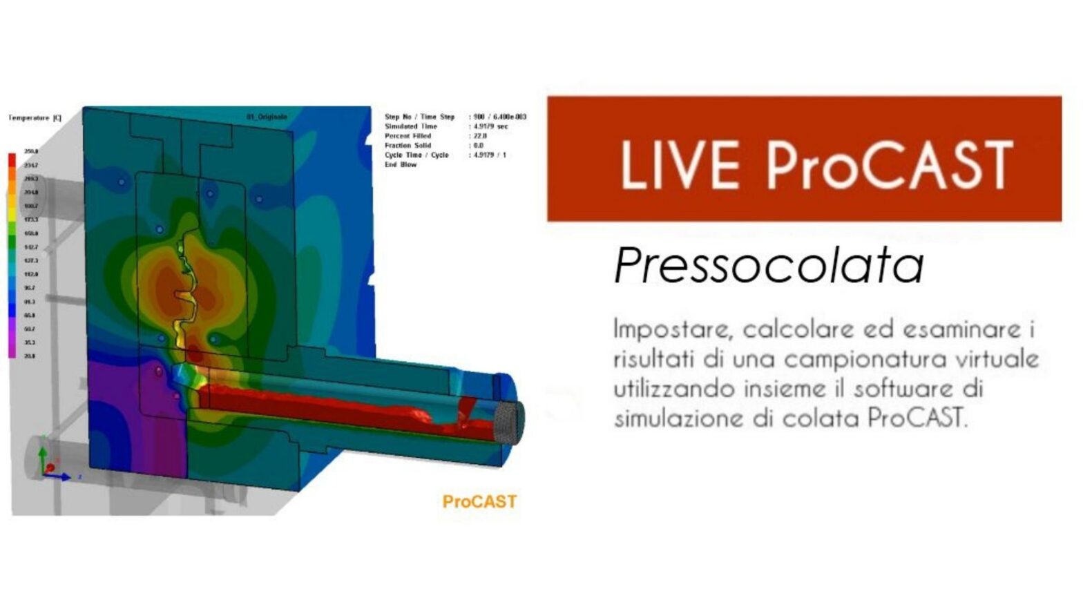 simulazione pressocolata con software ProCAST