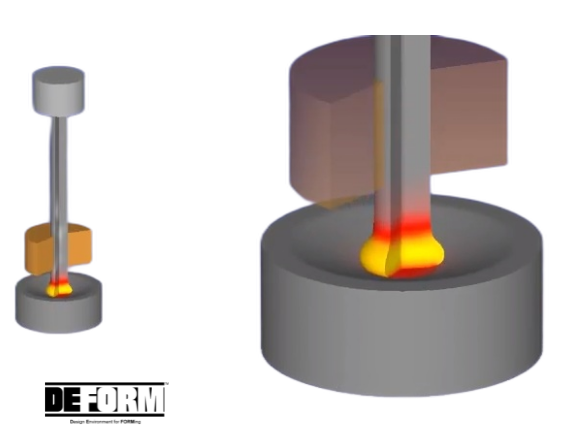 Simulazione elettroricalcatura con software DEFORM