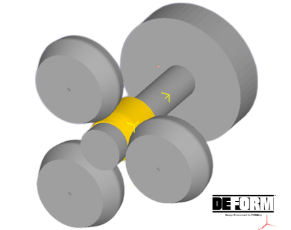 simulazione flow forming con software DEFORM - flow formatura