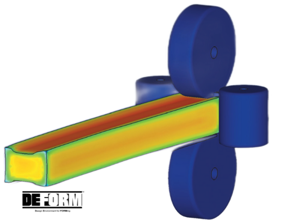 simulazione laminazione con software DEFORM