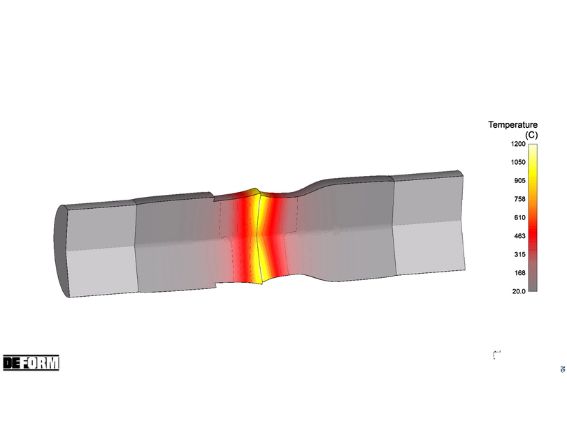 simulazione rotary friction welding con DEFORM